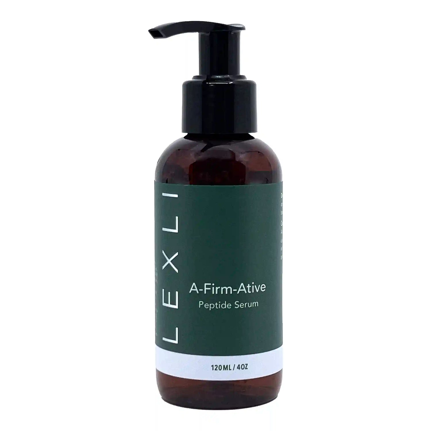 4 oz bottle with green label, A-Firm-Ative