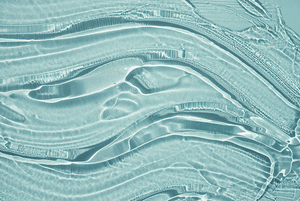 a close up of bluish smear of gel