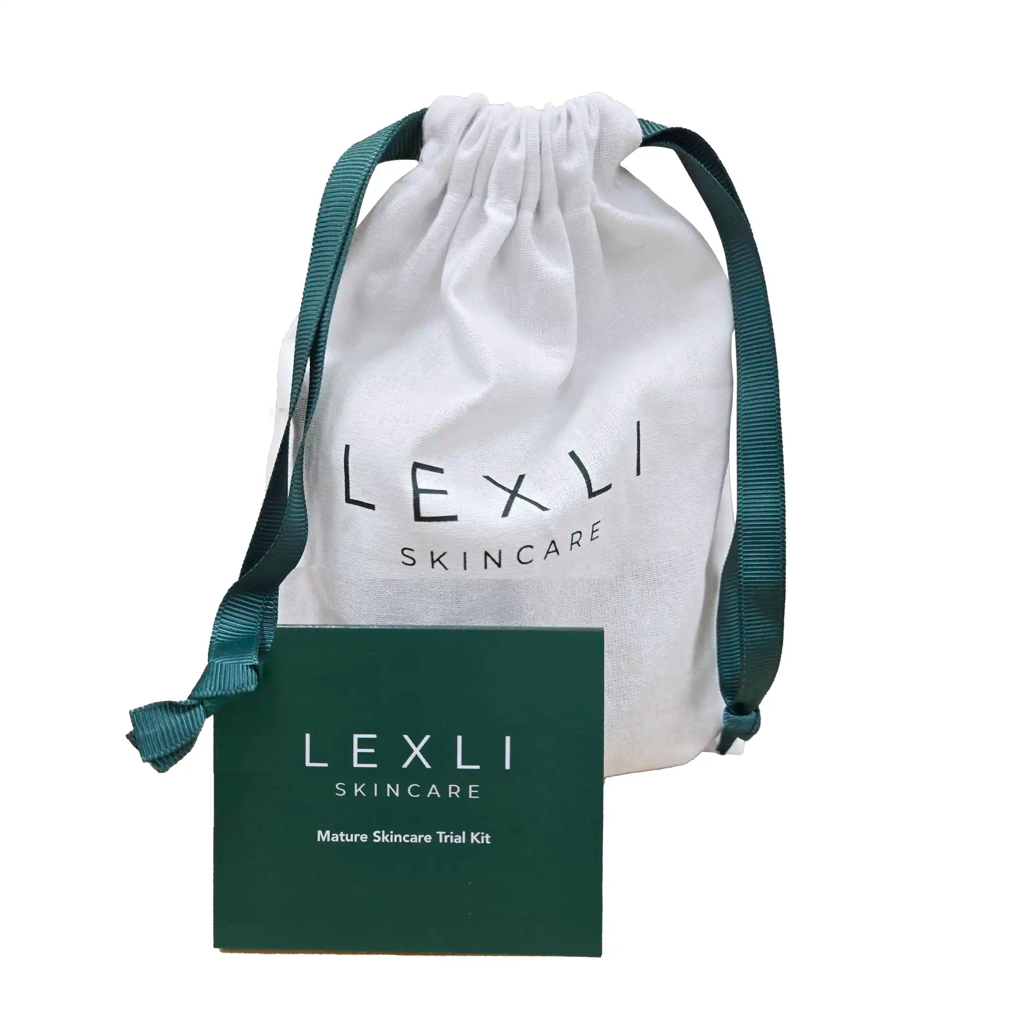 mature skin trial kit bag and tag