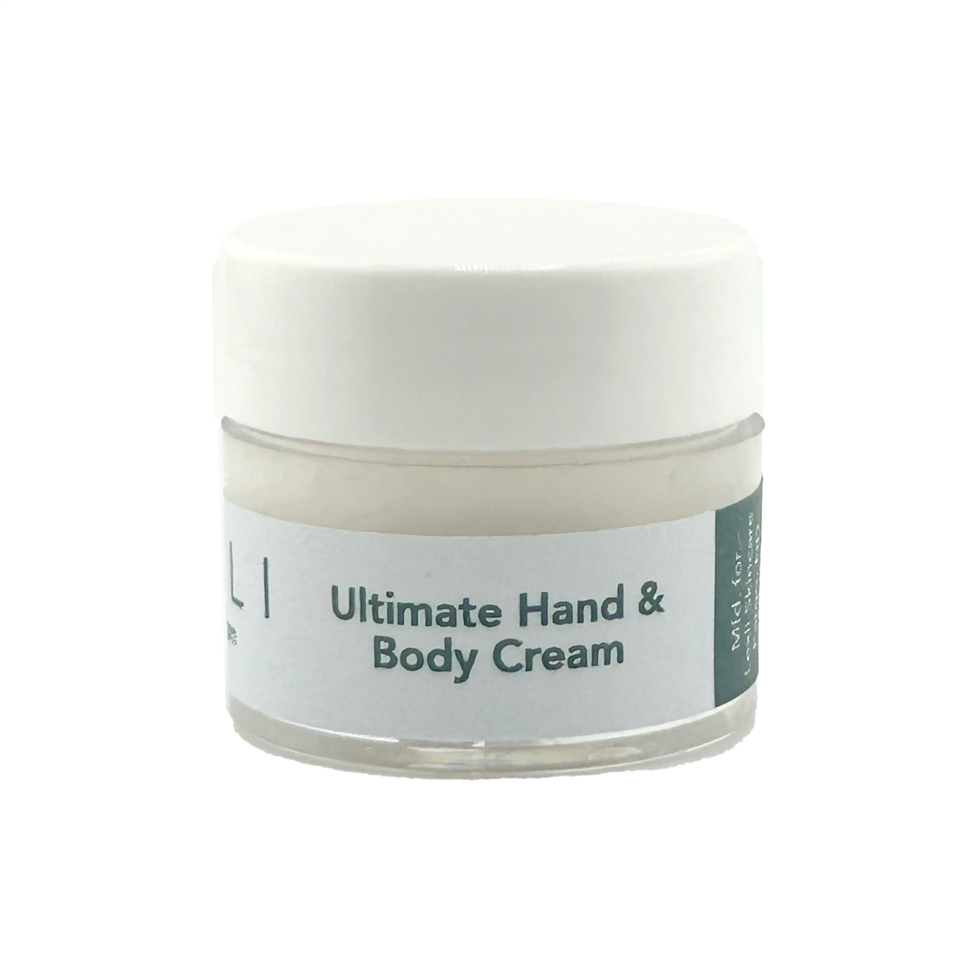 0.25 oz jar of Hand and Body Lotion with blue label