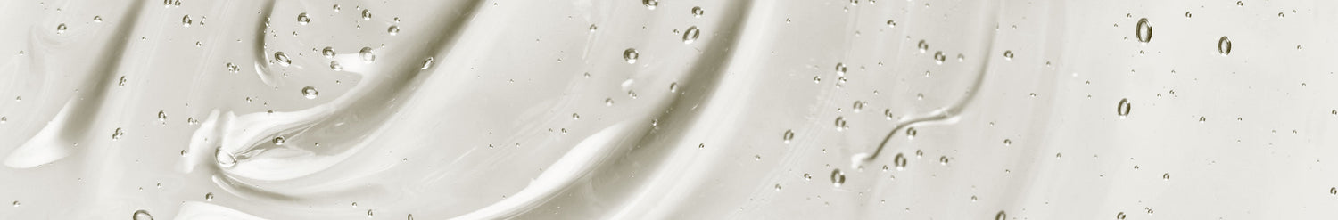 close-up of a smear of facial serum