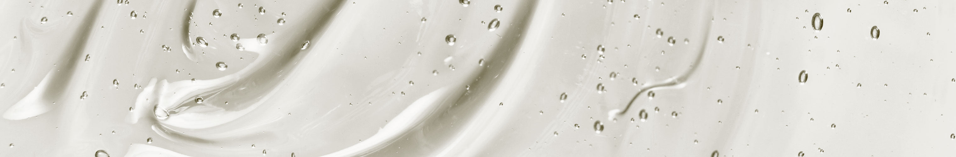 close-up of a smear of facial serum