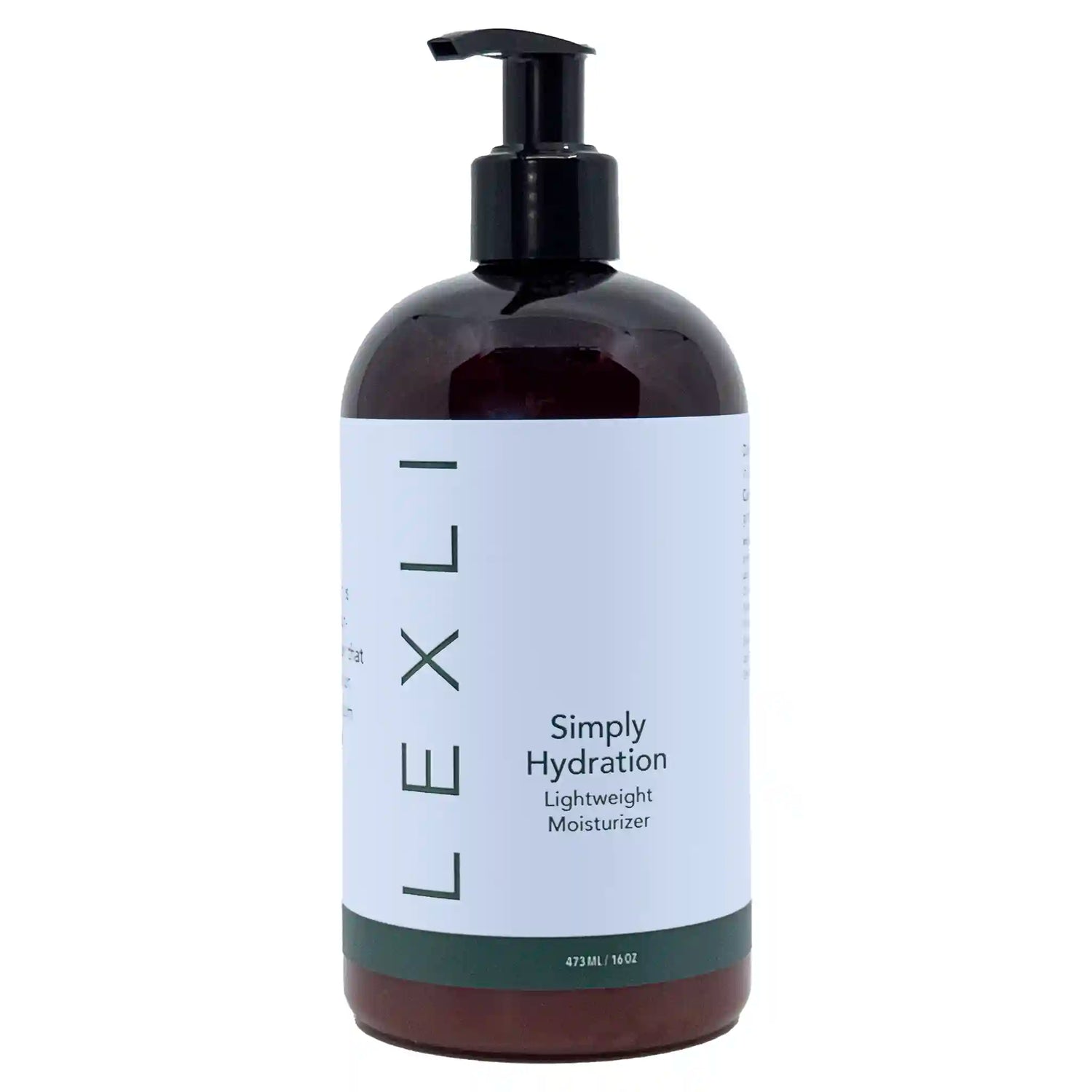 16 oz bottle with blue label, SImply Hydration