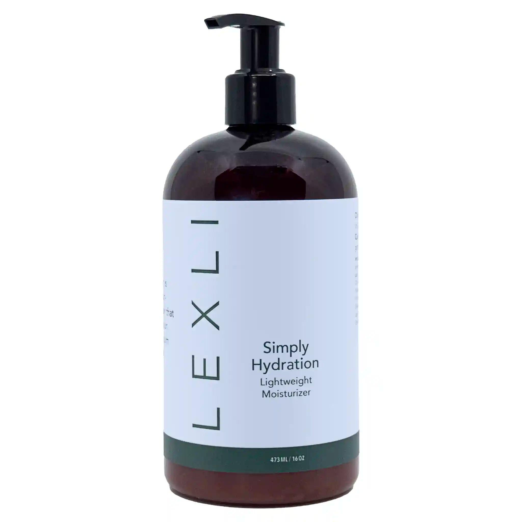 16 oz bottle with blue label, SImply Hydration