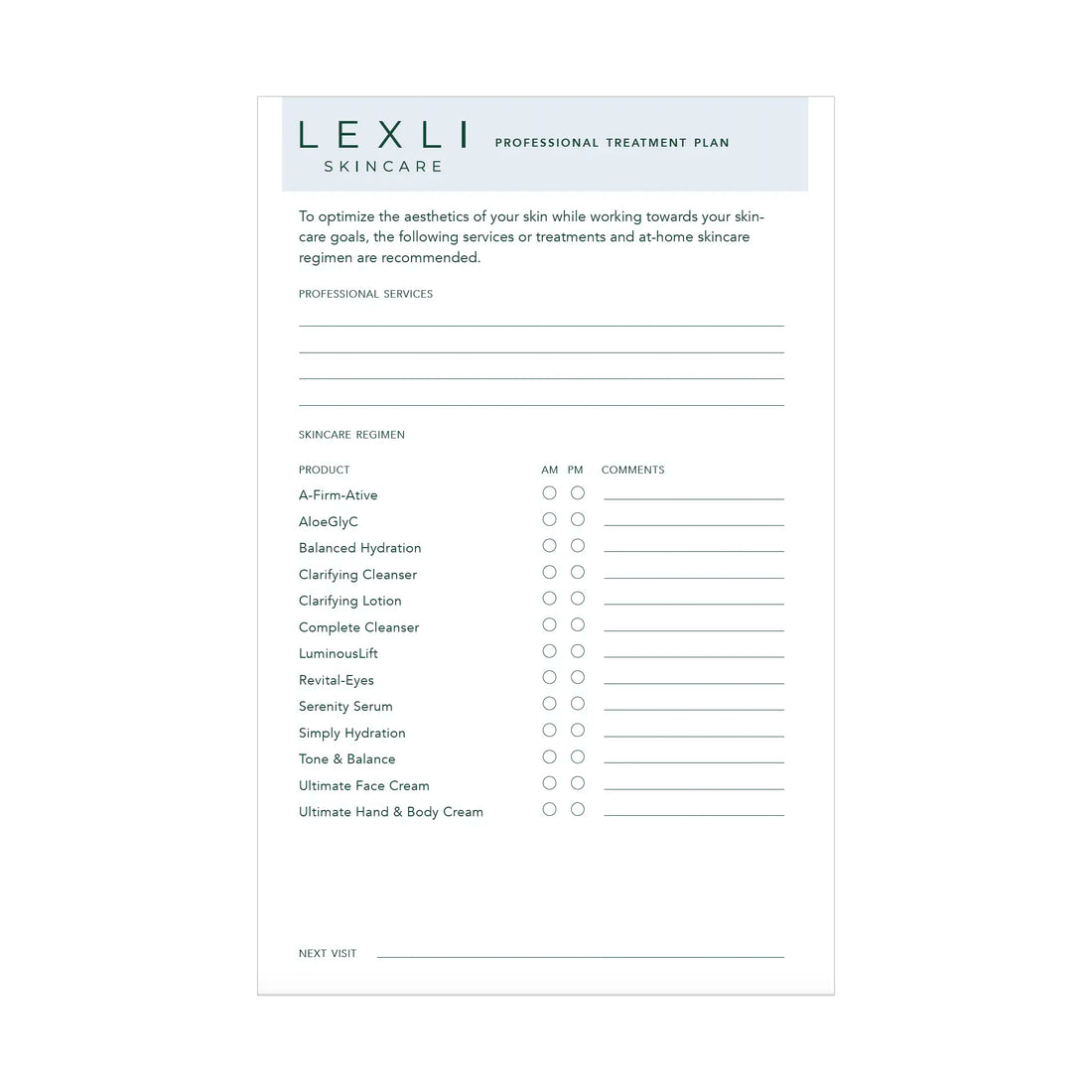 treatment plan form