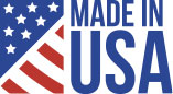 Made in USA logo with stars and stripes