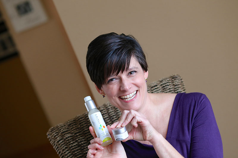 Margaret with her favorite Lexli products